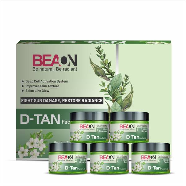 BEAON D-Tan Facial Kit, De-tan 5 in 1 Signature Collection for All Skin Type (275 g)