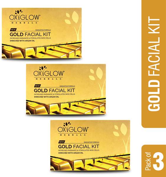 OXYGLOW Gold Facial Kit for Instant Bright & Glowing Skin