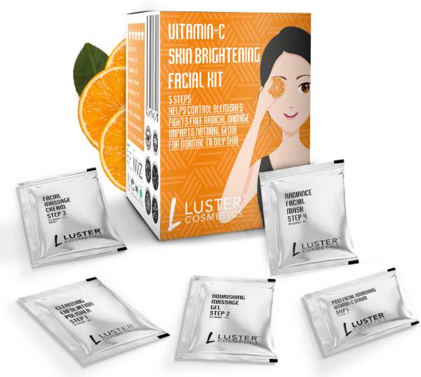 Luster Cosmetics Vitamin C Facial Kit | Control Blemishes | Made With Lemon & Licorice Extracts