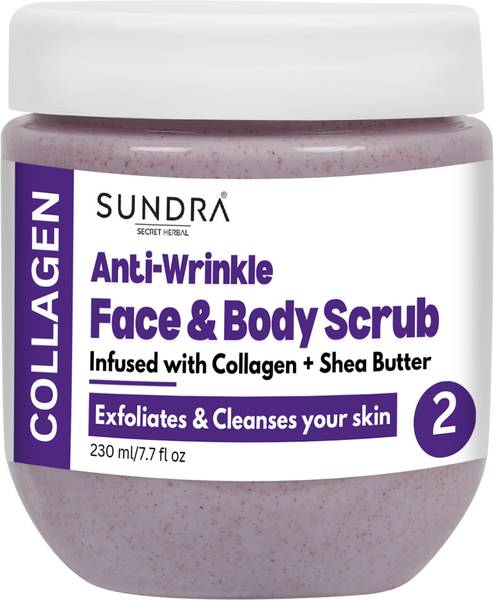 Sundra Secret Herbal Collagen Booster Anti- Wrinkles Face & Body Scrub