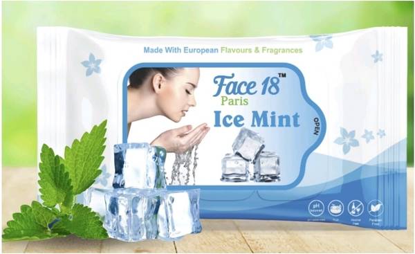 Domina Face 18 Wet Tissue Ice Mint (25 Tissues)