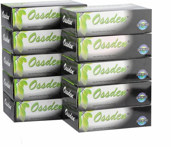 OSSDEN Ultra Soft 2 Ply Facial Tissues,Tissue Paper-100 pulls 200 Sheets,For Car,Office