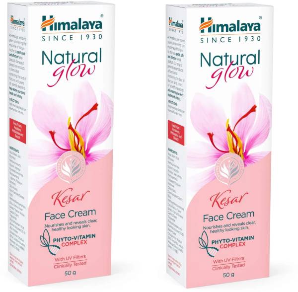 HIMALAYA Natural glow kesar face cream 50g, pack of 2