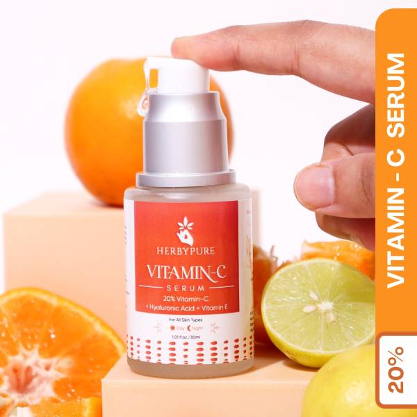 Herby Pure 20% Vitamin C Serum | For Instant Skin Whitening, Anti-Aging & Dark Spots