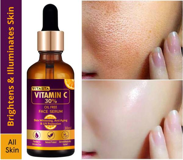 VITASTA 30% Vitamin-C Face serum for Skin brightening,Glowing skin,Anti aging
