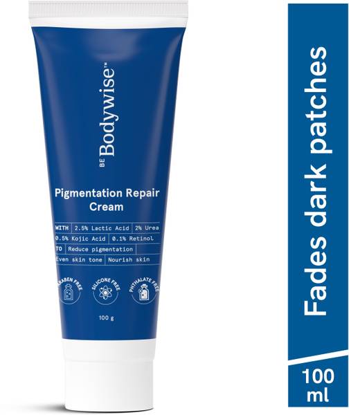 Be Bodywise Pigmentation Repair Cream- With Lactic Acid, Urea & Retinol- Treats Dark Patches