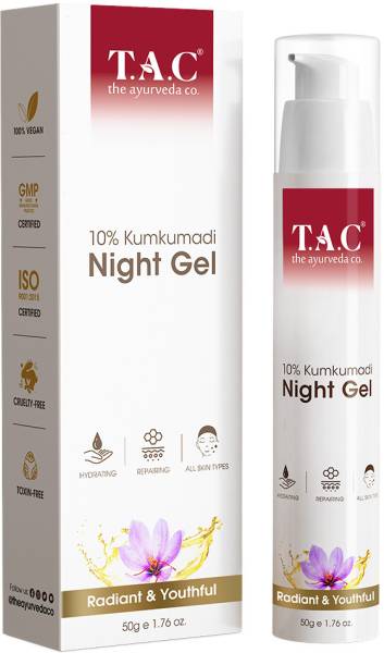 TAC - The Ayurveda Co. Kumkumadi Night Gel - Moisturizing Cream for Pigmentation & Fine Lines