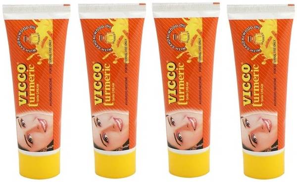 VICCO Sandalwood oil & Turmeric Skin Cream (15g) Pack of 4