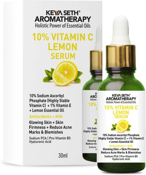 KEYA SETH AROMATHERAPY 10% Vitamin C Lemon Serum, Sodium Ascorbyl Phosphate + Vitamin E & Lemon Oil