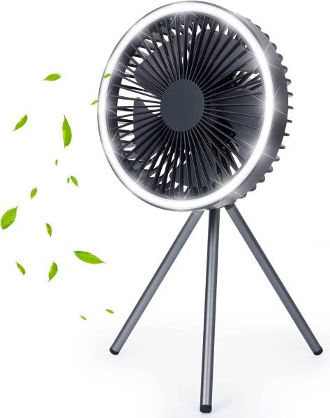 Kinzilla Portable Mini Rechargeable 3 Lights Modes, 3 Speeds Wireless Electric Fan 1 mm 1 Blade Table Fan