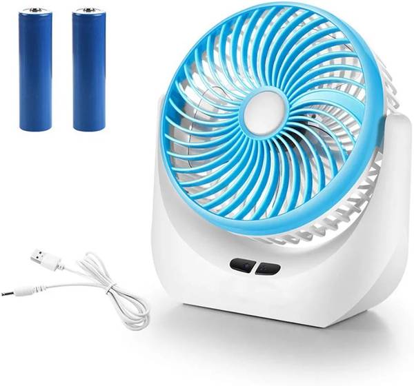 Lalson's High-Quality Powerful Rechargeable Table Fan with LED Light, Table Fan for Home, Table Fan for Office Desk, Table Fan High Speed, Table Fan F...
