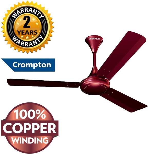 Crompton Super High Speed 400 rpm HS PLUS 51W Energy Saving SUREBREEZE 100% Copper 111 1 Star 1200 mm Energy Saving 3 Blade Ceiling Fan