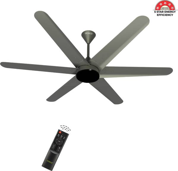 oceco Hexo Energy Saving 6 Blade BLDC Ceiling Fan 5 Star 1200 mm 6 Blade Ceiling Fan