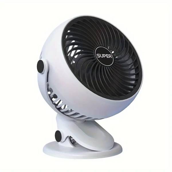 TIED RIBBONS Tied Ribbons Versatile Portable Fan Rechargeable 5 Speeds Clip/Table Fan Silent Operation 3 Blade Table Fan