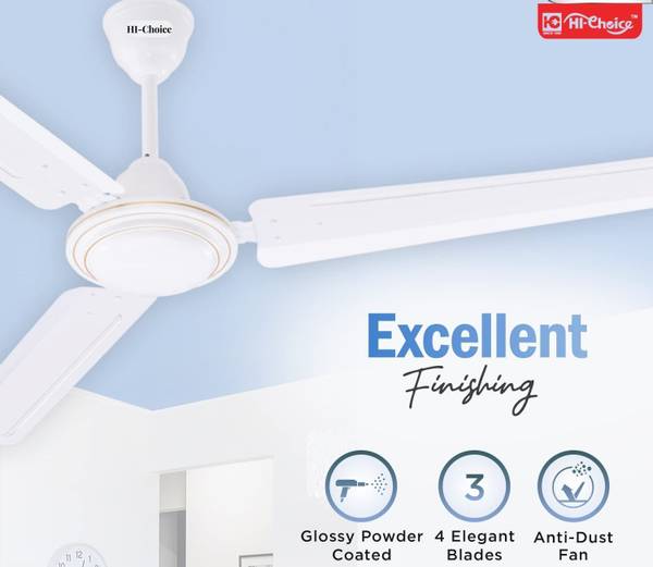 Hi Choice Ceiling Fan For Home Living Room Fast And High Speed 2 Star 1200 mm 3 Blade Ceiling Fan