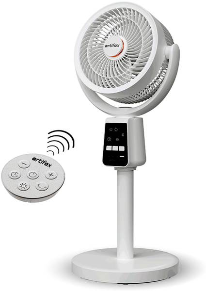 Artifax Air Circulation | 12000mAh Rechargeable Battery | 4 Wind Speeds 3 Blade Tower Fan