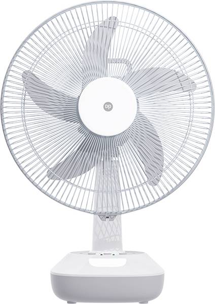 Dp F107AT (RECHARGEABLE TABLE FAN) Power Bank with LED Light,20W & 4500mAh Battery 300 mm 5 Blade Table Fan
