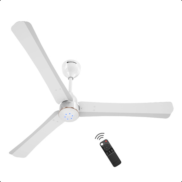 Atomberg Renesa Halo Smart|Voice Control|High Air Flow|Low Noise|LED Speed Indicator with 3 Year Warranty BLDC Motor with Remote 1200 mm Ceiling Fan