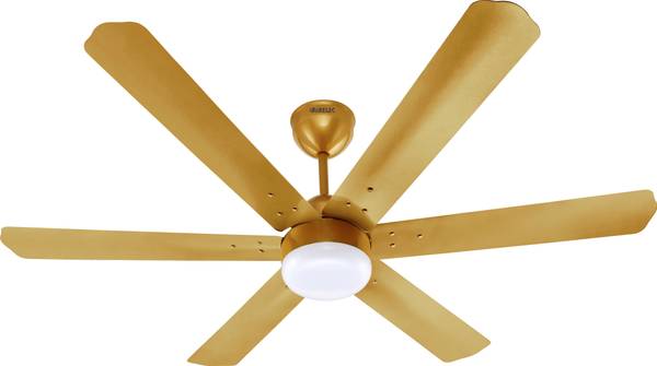 AIRELEC GLORIA BRASSICA BLDC CEILING FAN 0.5W LED WITH REMOTE 5 Star 1200 mm BLDC Motor with Remote 6 Blade Ceiling Fan