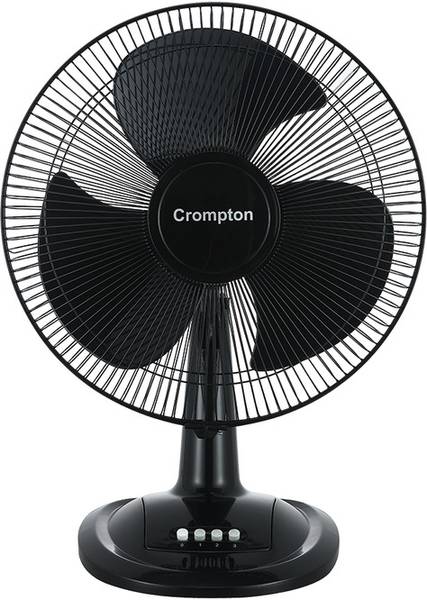 Crompton TF HISPEED GALE CLASSIC 16" Black 400 mm 3 Blade Table Fan