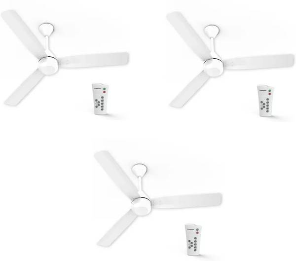 Crompton Energion Cromair Anti Dust Remote Pack of 3 1200 mm BLDC Motor with Remote 3 Blade Ceiling Fan