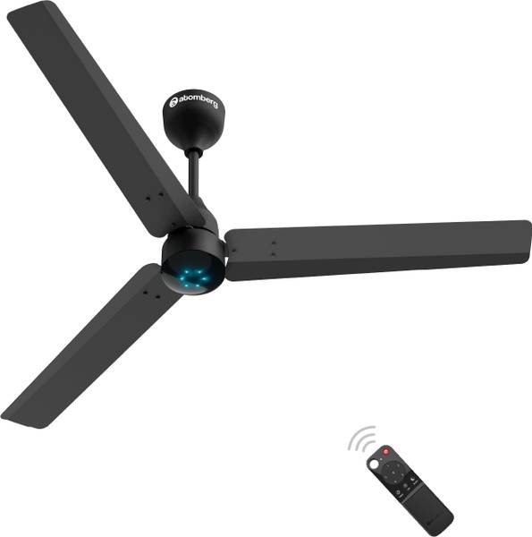 Atomberg Renesa 1200 mm BLDC Motor with Remote 3 Blade Ceiling Fan  (midnight black, Pack of 1)