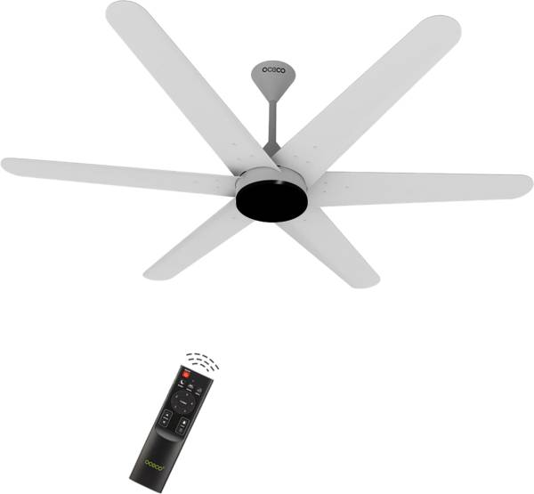 oceco Hexo Energy Saving 6 Blade BLDC Ceiling Fan 5 Star 1200 mm BLDC Motor with Remote 6 Blade Ceiling Fan