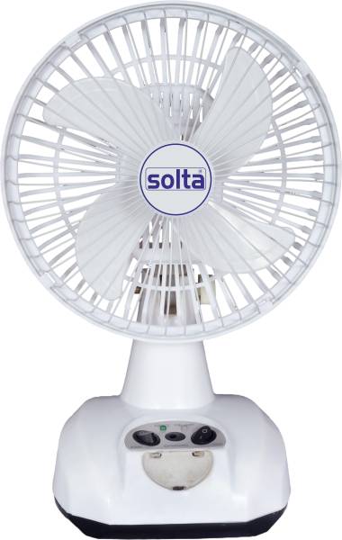 SOLTA SOLTA-8 Inch AC DC Fan 200 mm Silent Operation 4 Blade Table Fan