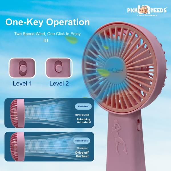Daily Needs Shop Mini Pocket Fan For Travelling / Outdoor Usage Portable Design Mini Hand Fan Mini Handheld Rechargeable Fan For Home / Ofice USB Char...