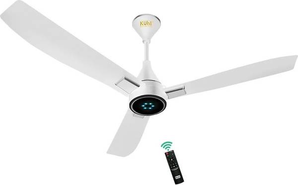 KUHL Arctis A8 BLDC 65% Power Saving BLDC Fan With Remote | High Air Flow | BEE 5 Star 1200 mm 3 Blade Ceiling Fan