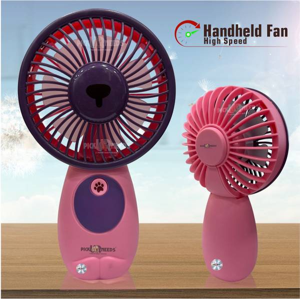 Pick Ur Needs Mini Pocket Rechargeable Fan With USB Charge Support Mini Fan For Outdoor Usage 3 mm 5 Blade Table Fan