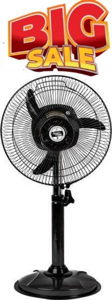 OTC 12 Inch Bullet Farata Fan Black || Copper Motor || 1 Year Motor Warranty ||F52 4 Star 300 mm Energy Saving 3 Blade Pedestal Fan