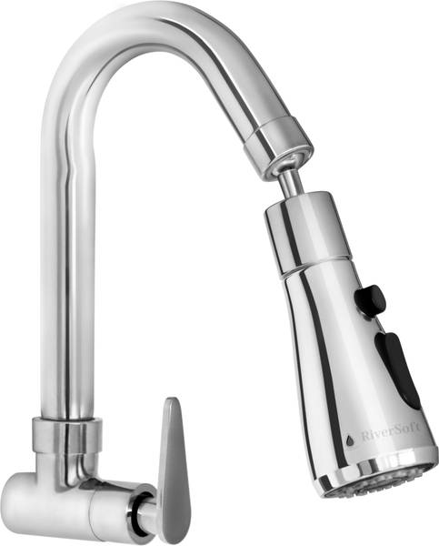 RiverSoft EcoBlu Kitchen Tap Extender | 2-Mode Flow, ABS Material, Chrome Faucet Nozzle