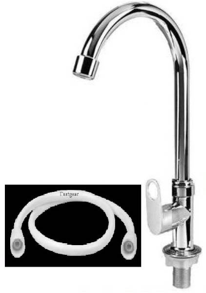 fastgear by Fastgear SS 360 Degree Moving,Swan Neck & PTMT 24inch Connection Pipe for Sink/washbasin Faucet Set