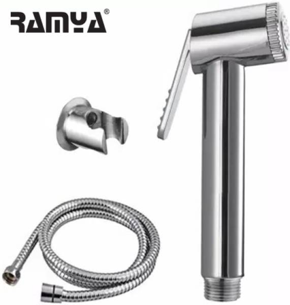 Ramya Jaquar Health Faucets With 1.5 MTR SS Tube Wall Hook Faucet Set