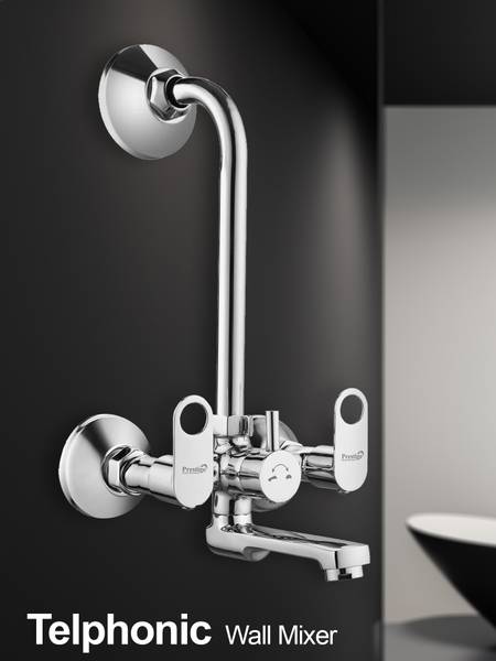 Prestige Max Full Brass Wall Mixer with L Bend Pipe and Flanges Mixer Faucet