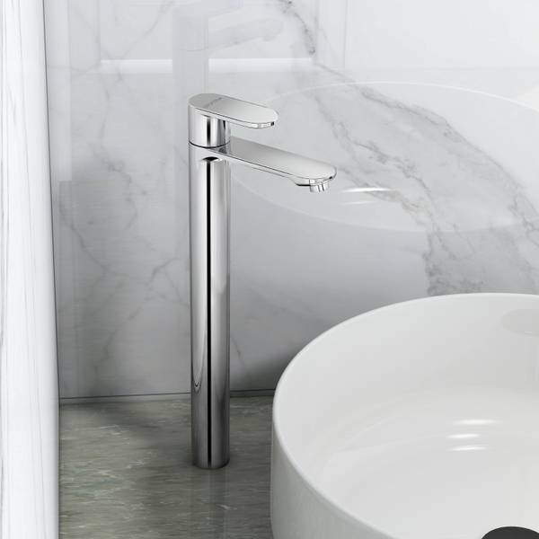 Plantex Pure Brass Orna High Neck Pillar Cock Chrome Single Handle Basin Sink Faucet Water Tap/Kitchen Sink Taps (ORN-204) Pillar Tap Faucet