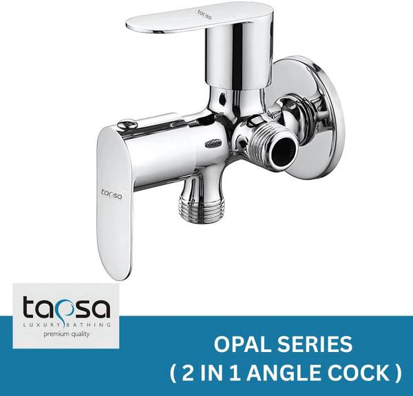 Tapsa Opal Series Two Way Angle Valve|Two Way Tap|2 In 1 Angle Cock (Pack of 1) For Bathroom/Wash Basin & Toilet Taps (For Health Faucet & Flush) With...