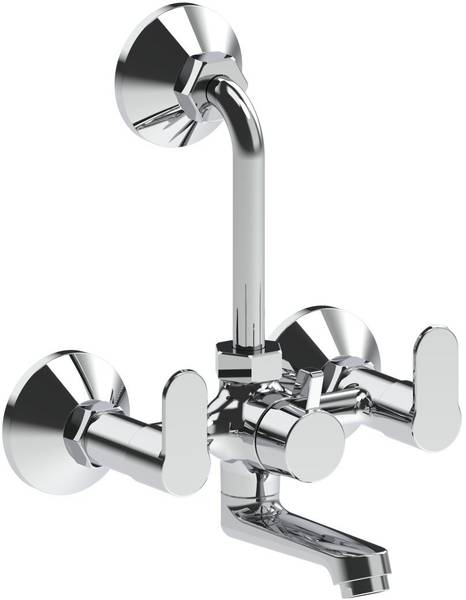 Hindware F690020CP Wall Mixer With Provision For Overhead Shower With Long Bend Mixer Faucet