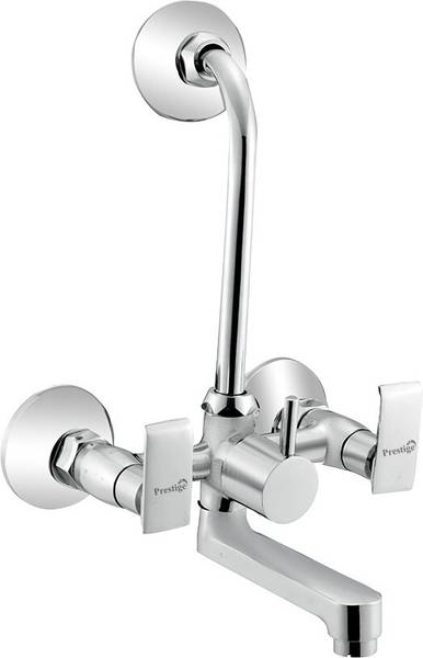 Prestige Qubix Wall Mixer With L Bend Mixer Faucet
