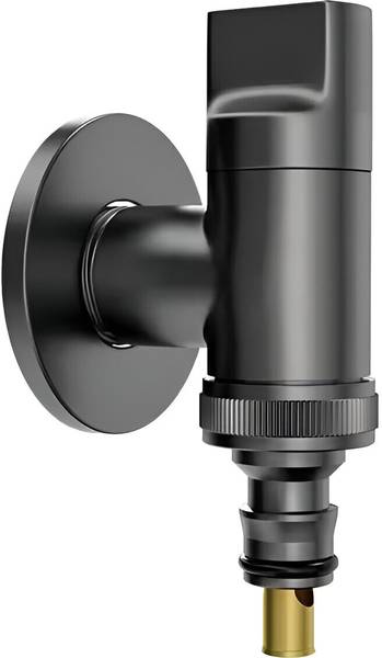 Spazio Washing Tap Black - Laundry Faucet - Washing Machine Facuet (Pack of 1) For Washing Machine/Bathroom Taps With Wall Flange Nozzle Cock Faucet
