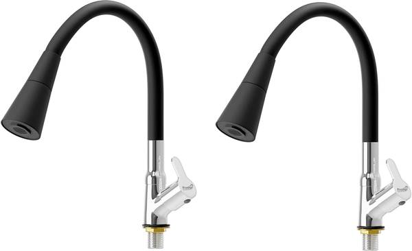 Prestige Fusion Dual Flow Brass Swan Neck Tap -Set of 2 Pillar Tap Faucet