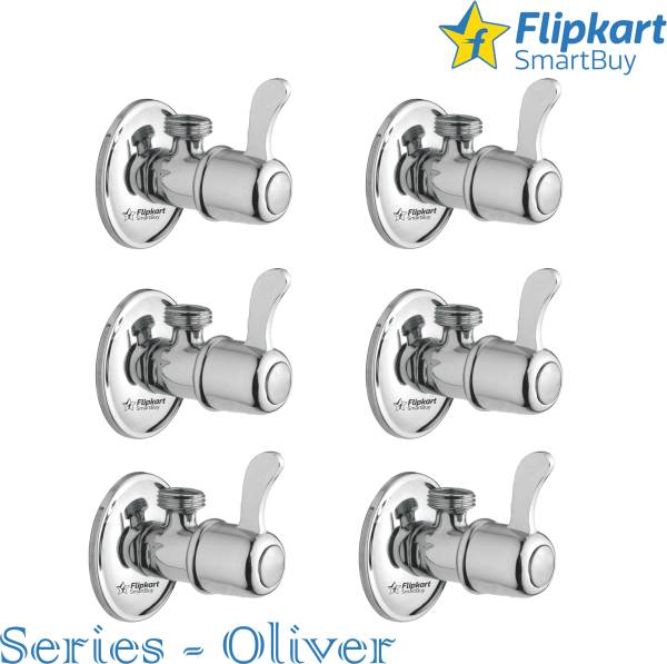 Flipkart SmartBuy FKSB Oliver Brass Angular tap_P-6 (Pack of 6) Angle Valve Tap with Wall Flange 7 Years Warranty Angle Cock Faucet