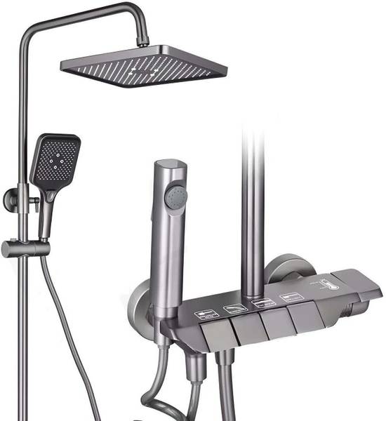 CICH BATHROOM MASTER |SERIES-01| {PIANO BLACK} - RUSTFREE (HEAVY DUTY) BATHROOM SHOWER FULL SET [SHOWER COMPLETE SET] BATHROOM TAP [SHOWER MIXER} Mixe...