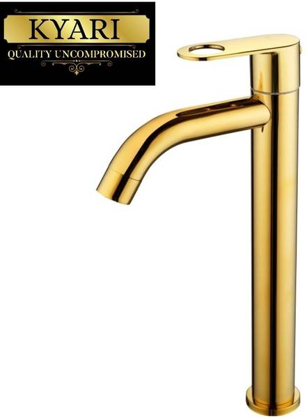 Kyari - Tall Deck Mount Table top Basin Pillar Tap ( GOLD ) For Wash Basin Pillar Tap Faucet