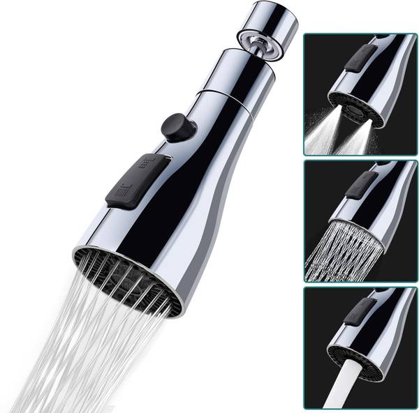 Porslin 360 Rotating Kitchen Tap Extender | 3-Mode Water-Saving Faucet Attachment 360 Flexible Tap Extender for Kitchen Sink | 3-Mode Water-Saving Aer...