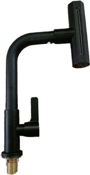 Oleanna Black Nexa Brass Swan Neck with Swivel Spout pillar tap (Chrome Finish) Swan Neck Pillar Cock Faucet Tap 360 Rotating Spout Health Faucet
