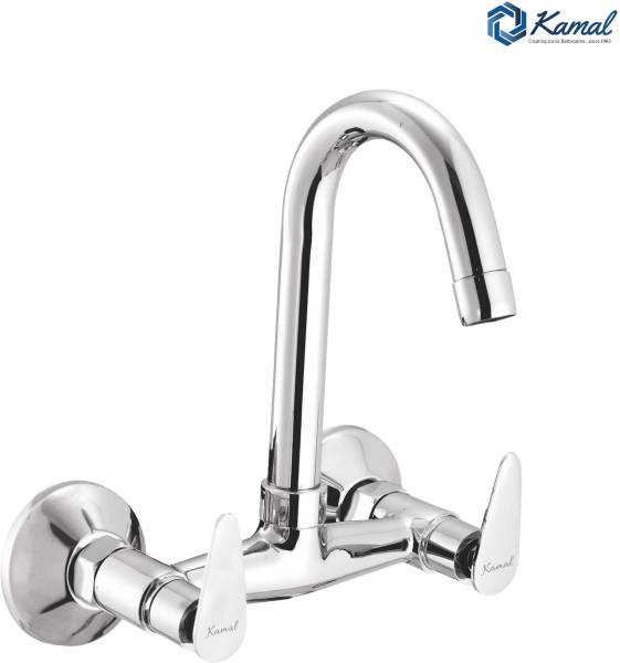 KAMAL Sink Mixer Vega | Brass Build | 180 degree Swivel spout | German Tech Aerator | Quarter turn movement | Hot & Cold Mixer Faucet