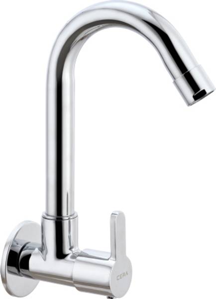 CERA by cera 1015251 Victor Sink Faucet (wall mounted) with long swivel spout and wall flange | Kitchen Mixer Faucet