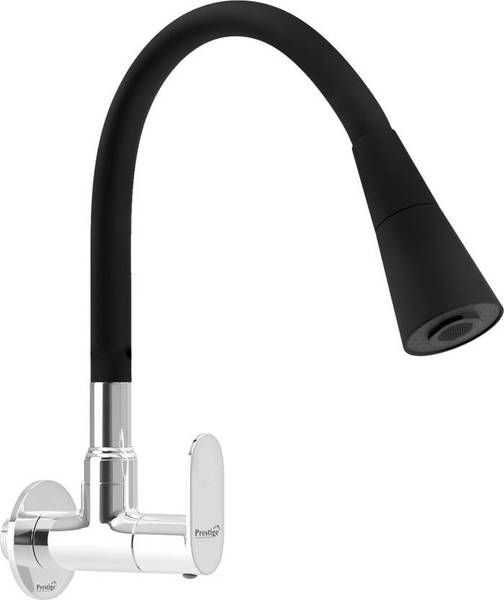 Prestige Ocean Flexo SmartBuy Flexible Sink Faucet - Flxo Play (With 360 Degree Flexible Silicon Hose & Dual Flow Pattern) Cold Water Tap Black Pillar...